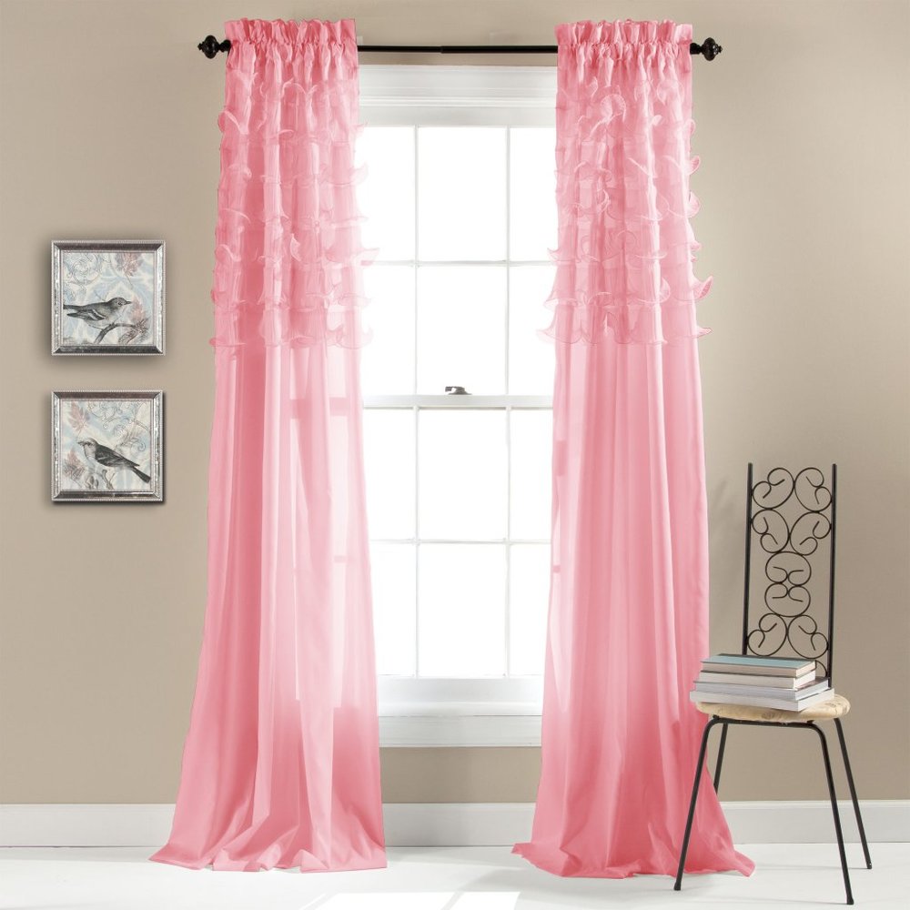 Lush Decor Avery Window Curtain Pink Set 54x84